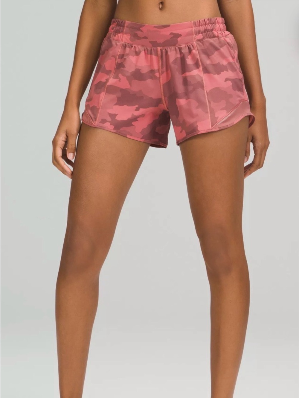 lululemon athletica Mauve Pink Camo Run Shorts
